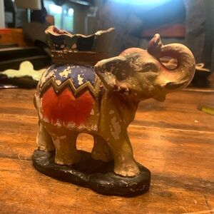RARE ANTIQUE CHALKWEAR ELEPHANT,MADE IN JAPAN,CARNIVAL CIRCUS PRIZE